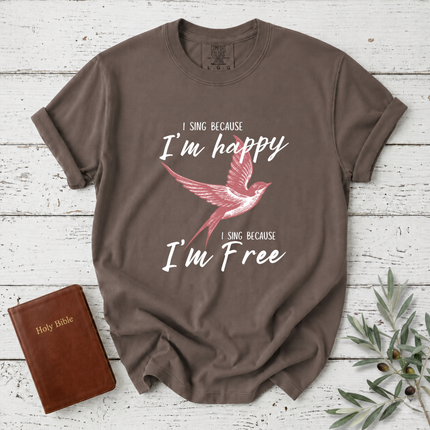 Comfort Colors I Sing Because I'm Free Sparrow T-Shirt