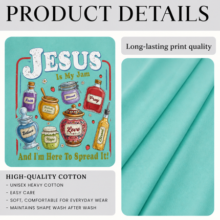 Comfort Colors Jesus Is My Jam Faith Jars T-Shirt