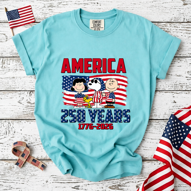 Comfort Colors America 250 Years Patriotic Friends T-Shirt