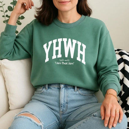 Comfort Colors YHWH I Am That I Am Christian Sweatshirt