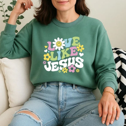 Comfort Color LOVE LIKE JESUS Sweatshirt