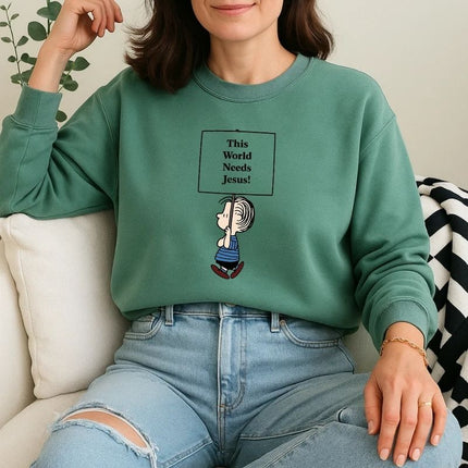 Comfort Colors "This World Needs Jesus" Graphic Sweatshirt