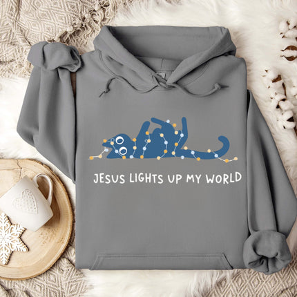 Jesus Lights Up My World Gildan Hoodie