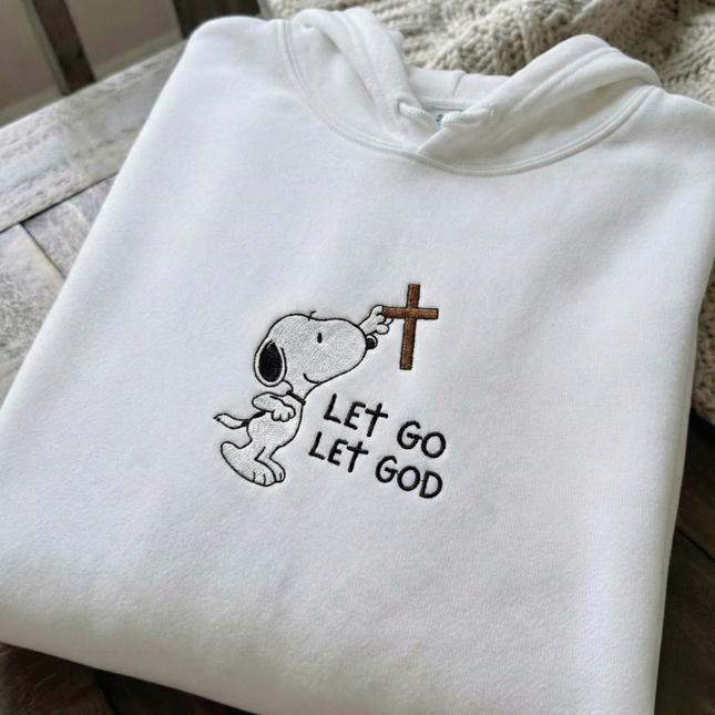 Let Go Let God Embroidered Hoodie