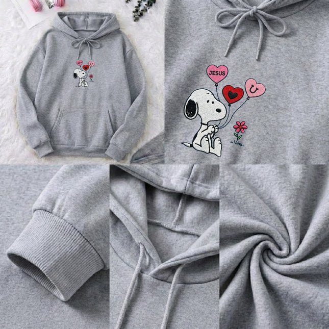 Jesus Loves You Embroidered  Hoodie