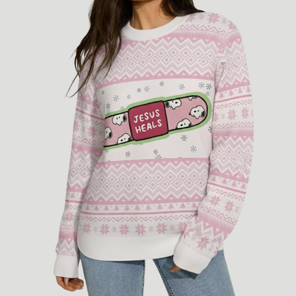 Jesus Heals Snoopy 3D Sweater