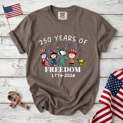 Comfort Colors 250 Years of Freedom Historical Patriotic Friends T-Shirt