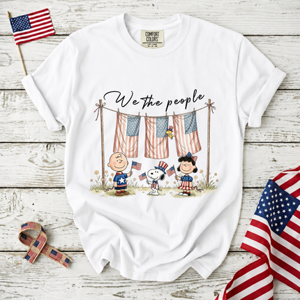 Comfort Colors We The People Patriotic Friends Laundry Line T-Shirt