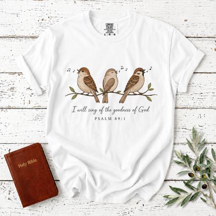 Comfort Colors I Will Sing of the Goodness of God Sparrow T-Shirt