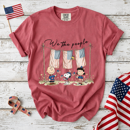 Comfort Colors We The People Patriotic Friends Laundry Line T-Shirt