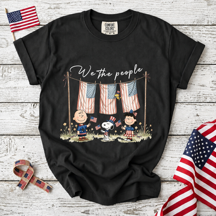 Comfort Colors We The People Patriotic Friends Laundry Line T-Shirt