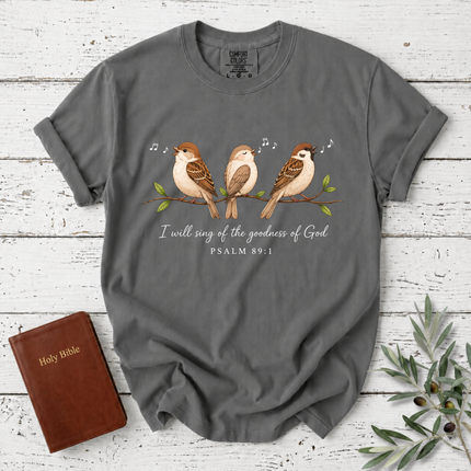 Comfort Colors I Will Sing of the Goodness of God Sparrow T-Shirt