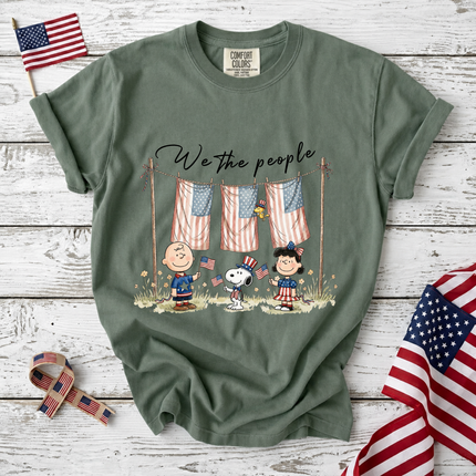Comfort Colors We The People Patriotic Friends Laundry Line T-Shirt