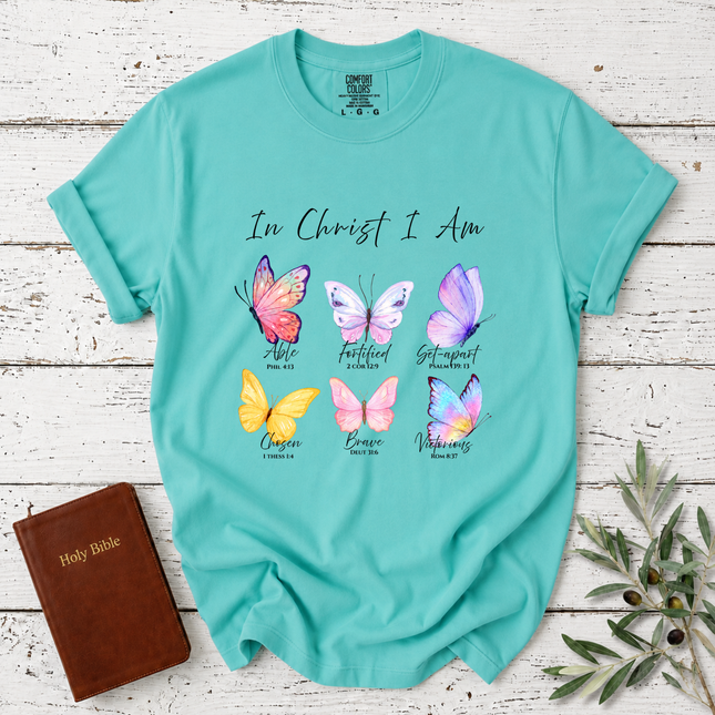 Comfort Colors In Christ I Am Butterfly T-Shirt
