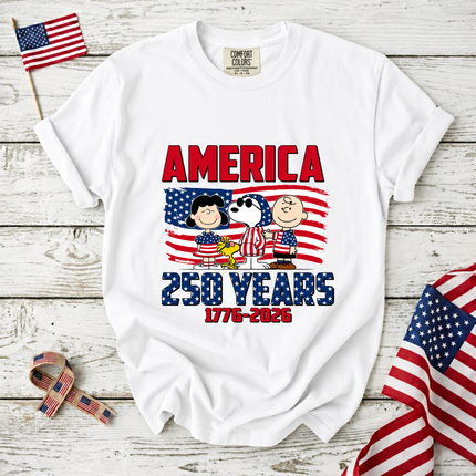 Comfort Colors America 250 Years Patriotic Friends T-Shirt