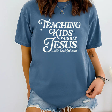 Comfort Colors Teaching Kids About Jesus Graphic Tee
