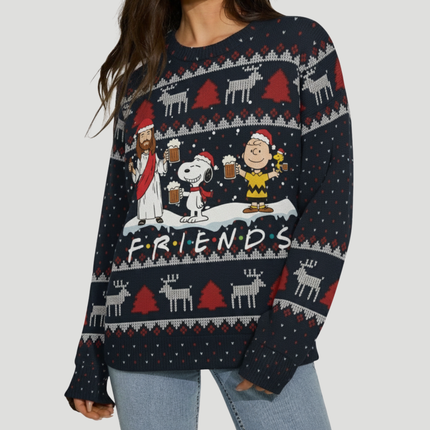 Friends Jesus Snoopy 3D Sweater