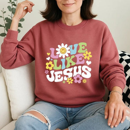 Comfort Color LOVE LIKE JESUS Sweatshirt