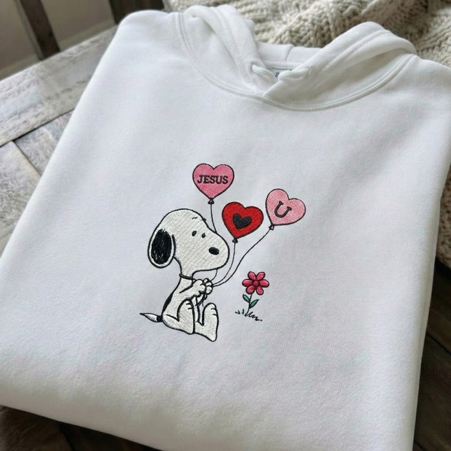 Jesus Loves You Embroidered Hoodie