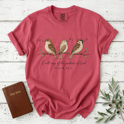Comfort Colors I Will Sing of the Goodness of God Sparrow T-Shirt