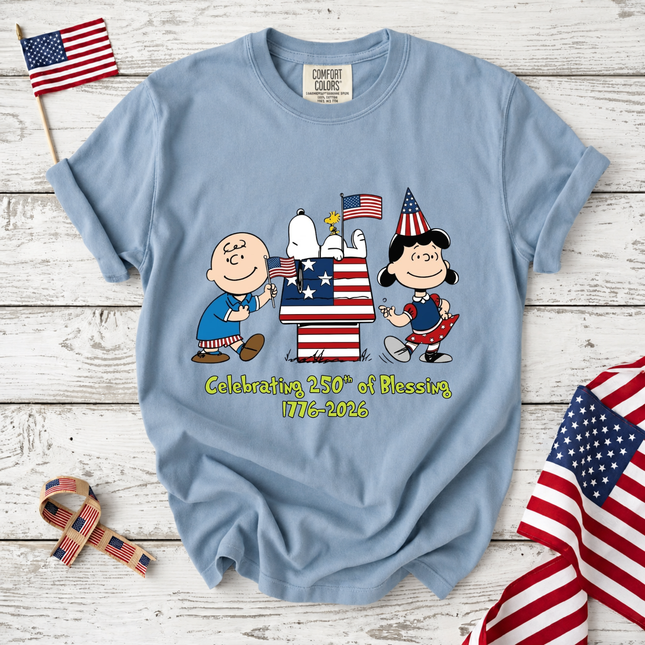 Comfort Colors Celebrating 250th of Blessing Patriotic Friends T-Shirt