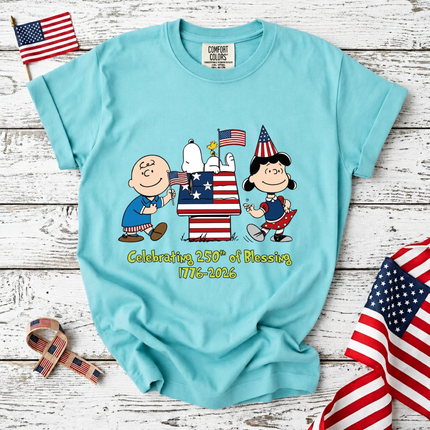 Comfort Colors Celebrating 250th of Blessing Patriotic Friends T-Shirt