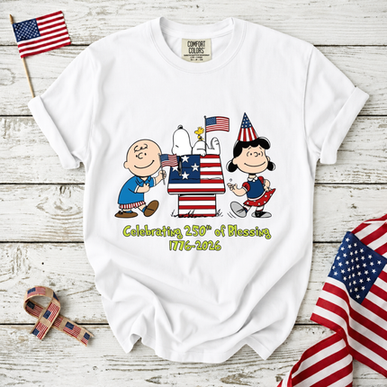 Comfort Colors Celebrating 250th of Blessing Patriotic Friends T-Shirt