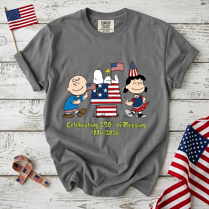 Comfort Colors Celebrating 250th of Blessing Patriotic Friends T-Shirt