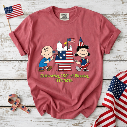 Comfort Colors Celebrating 250th of Blessing Patriotic Friends T-Shirt