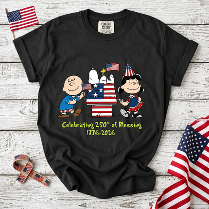 Comfort Colors Celebrating 250th of Blessing Patriotic Friends T-Shirt