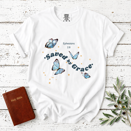 Comfort Colors Saved by Grace Butterfly T-Shirt
