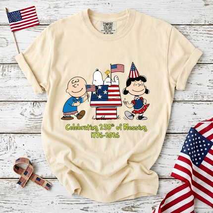 Comfort Colors Celebrating 250th of Blessing Patriotic Friends T-Shirt