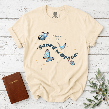 Comfort Colors Saved by Grace Butterfly T-Shirt