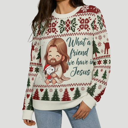 Friend we have in Jesus Snoopy 3D Sweater