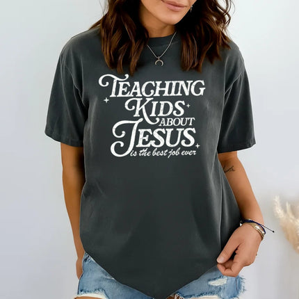 Comfort Colors Teaching Kids About Jesus Graphic Tee