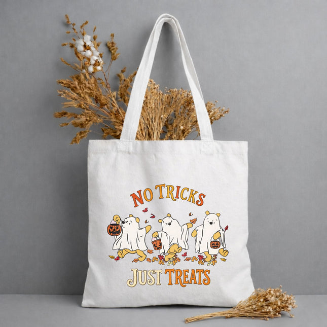 No Tricks Just Treat Spooky Pooh Tote Bag