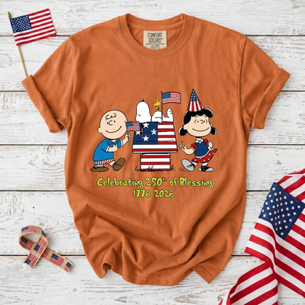 Comfort Colors Celebrating 250th of Blessing Patriotic Friends T-Shirt