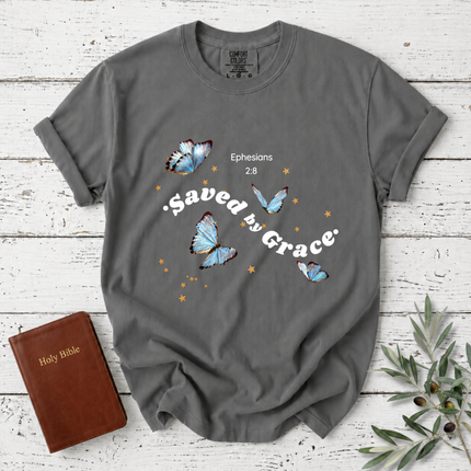 Comfort Colors Saved by Grace Butterfly T-Shirt