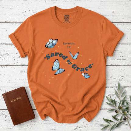 Comfort Colors Saved by Grace Butterfly T-Shirt