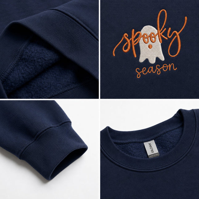 Halloween Spooky Season Embroidered Sweatshirt