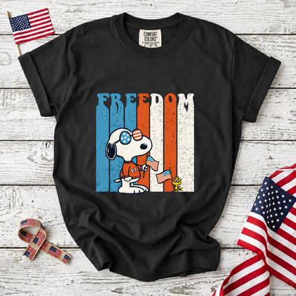 Comfort Colors Freedom Patriotic Friends Sunglasses T-Shirt
