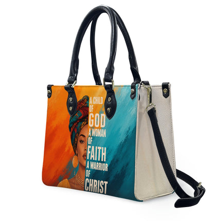 Child of God Woman of Faith Leather Handbag
