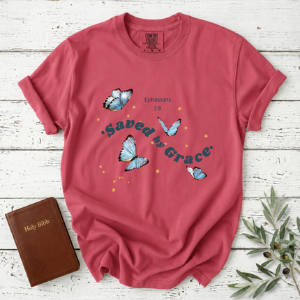 Comfort Colors Saved by Grace Butterfly T-Shirt