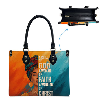 Child of God Woman of Faith Leather Handbag