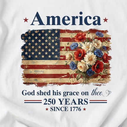 Comfort Colors America God Shed His Grace On Thee T-Shirt