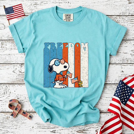 Comfort Colors Freedom Patriotic Friends Sunglasses T-Shirt