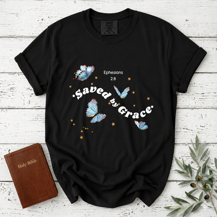 Comfort Colors Saved by Grace Butterfly T-Shirt