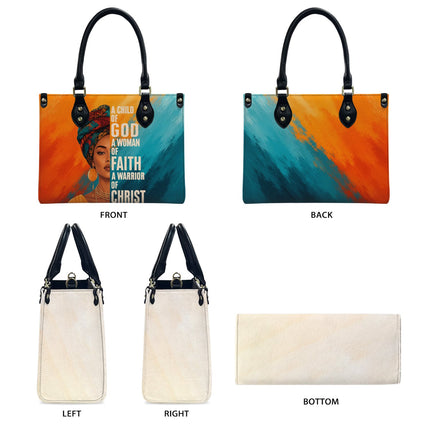 Child of God Woman of Faith Leather Handbag