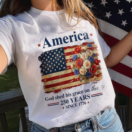 Comfort Colors America God Shed His Grace On Thee T-Shirt