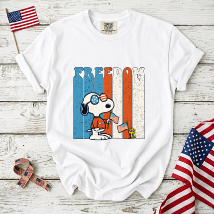 Comfort Colors Freedom Patriotic Friends Sunglasses T-Shirt